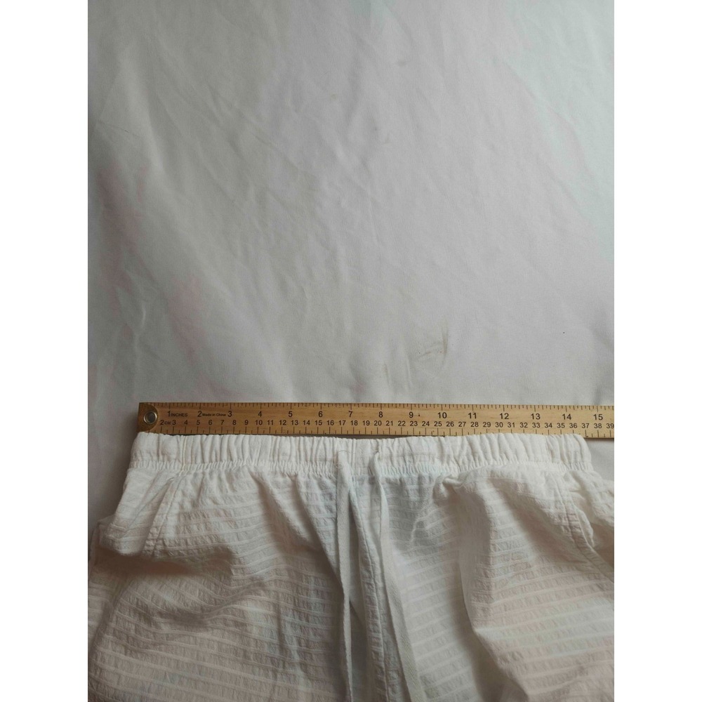 Focus Capri Pants Womens Small White Textured Coastal Grandma Resortwear Casual - Picture 4 of 9